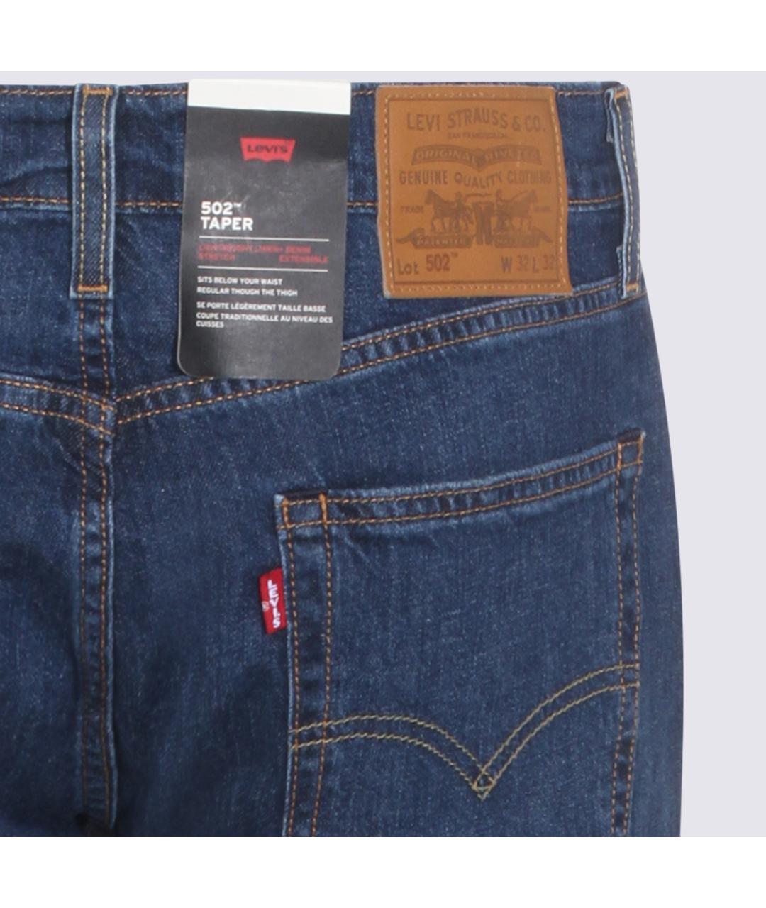 LEVI'S Синие хлопковые прямые джинсы, фото 3