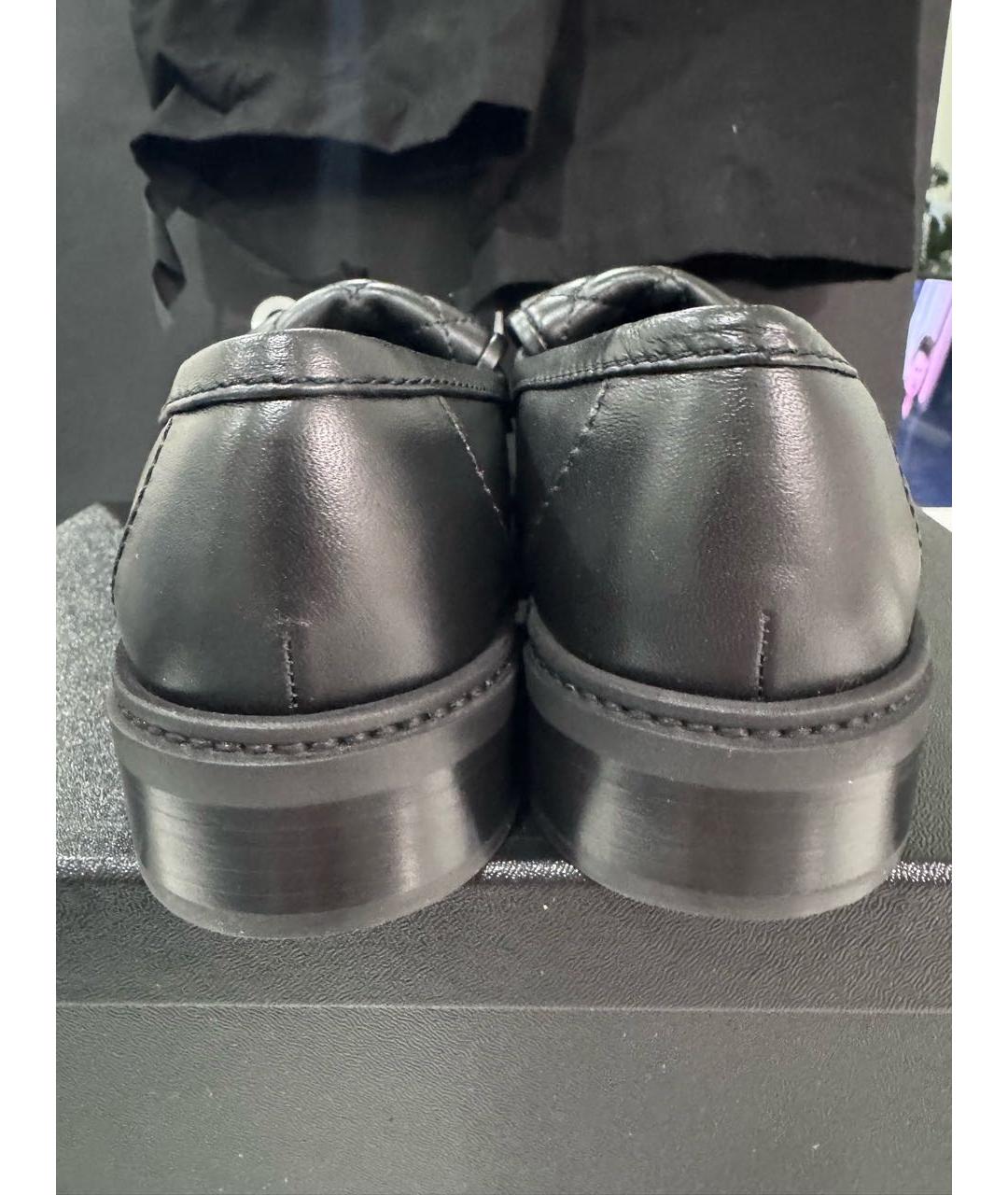 CHANEL Черные кожаные лоферы, фото 5