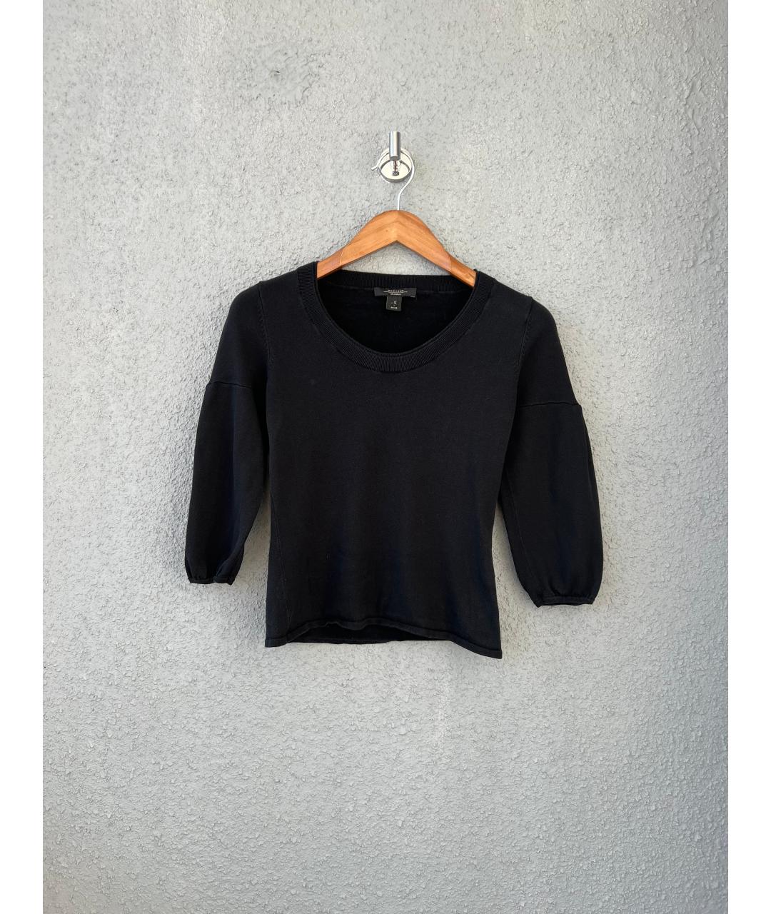 WEEKEND MAX MARA Черный шелковый джемпер / свитер, фото 4