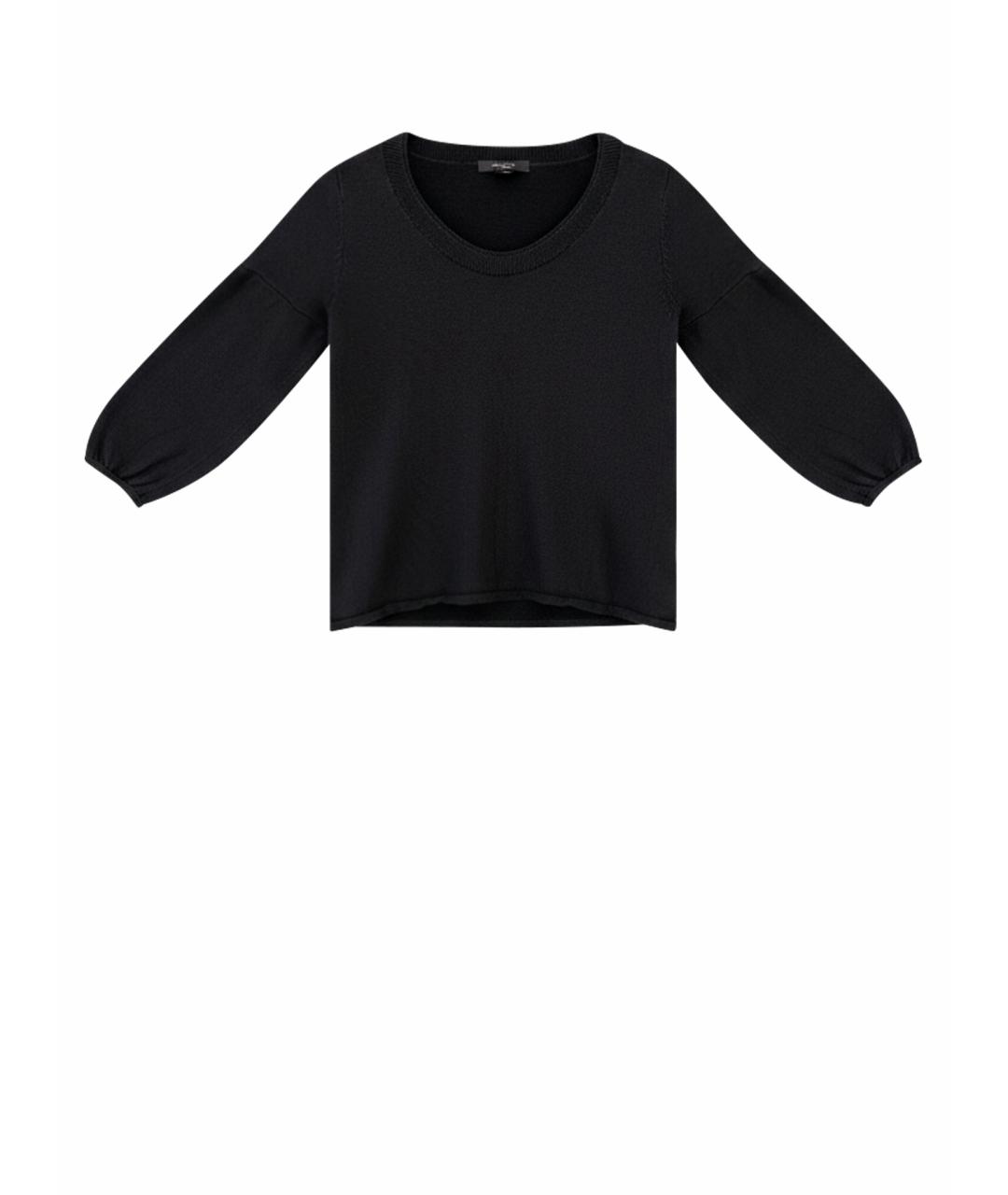 WEEKEND MAX MARA Черный шелковый джемпер / свитер, фото 1