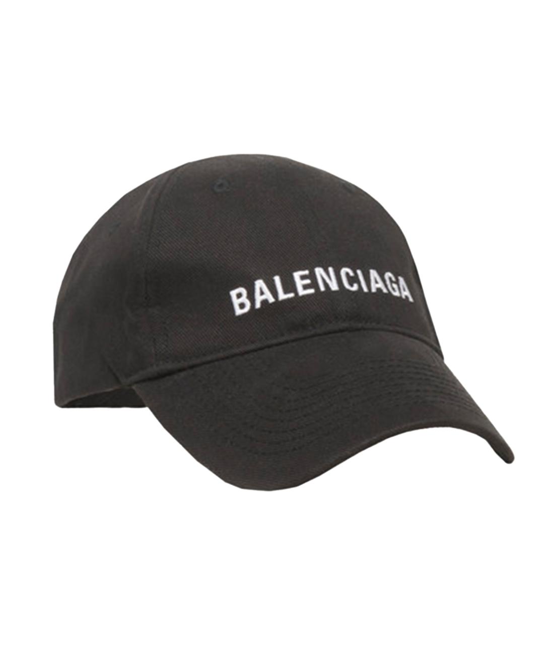 BALENCIAGA Черная хлопковая кепка, фото 2