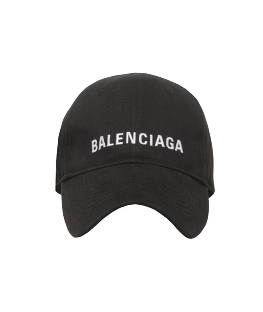BALENCIAGA Черная хлопковая кепка, фото 1