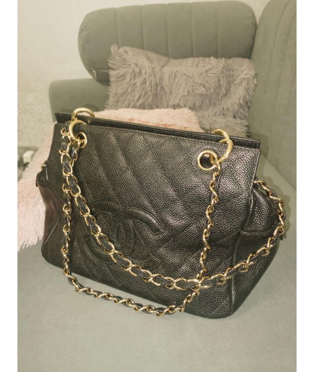 CHANEL Черная кожаная сумка через плечо, фото 5