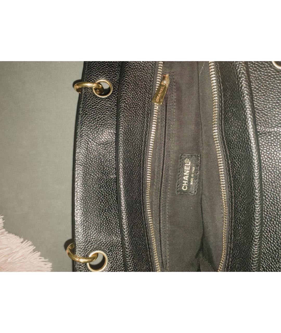 CHANEL Черная кожаная сумка через плечо, фото 4