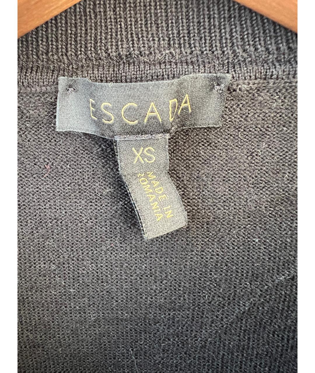 ESCADA Черный шерстяной джемпер / свитер, фото 2