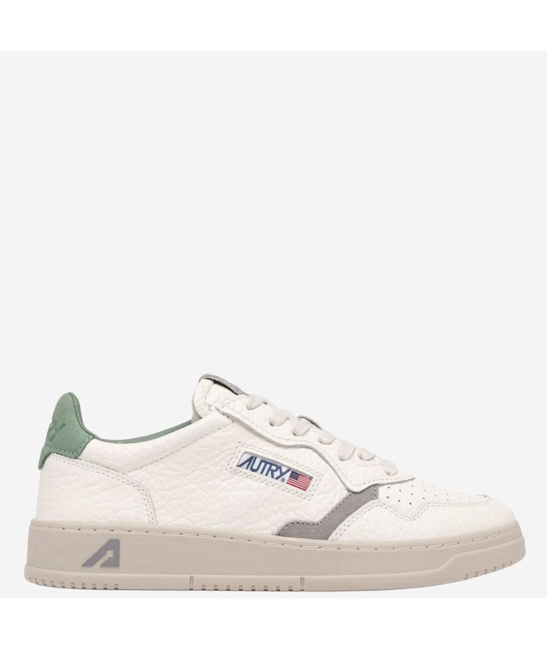 AUTRY Зеленые кожаные низкие кроссовки / кеды, фото 6