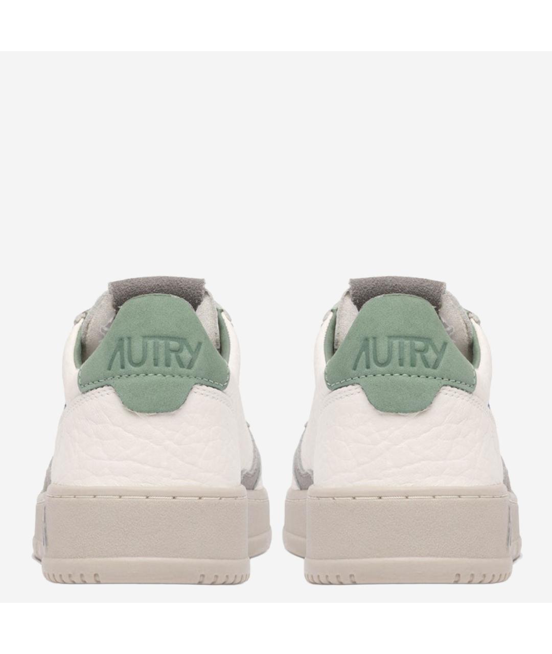 AUTRY Зеленые кожаные низкие кроссовки / кеды, фото 3