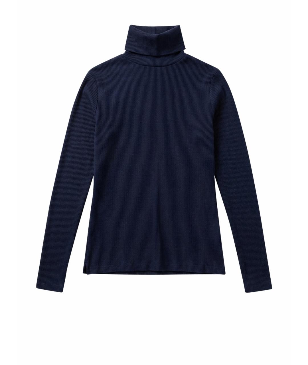 RALPH LAUREN Темно-синяя хлопковая водолазка, фото 1