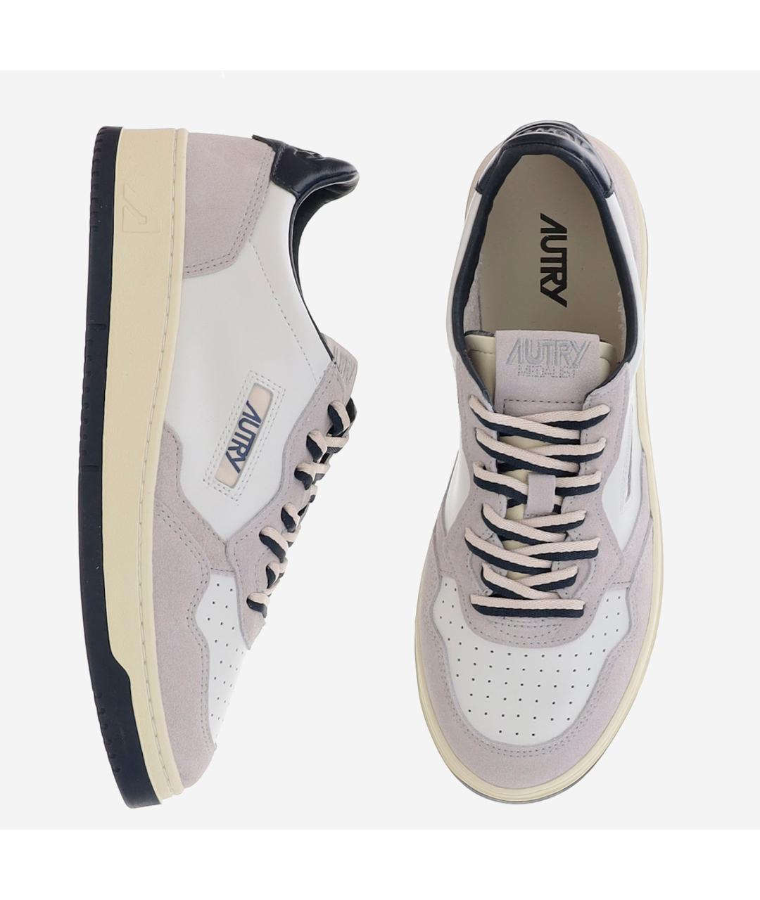AUTRY Синие кожаные низкие кроссовки / кеды, фото 4