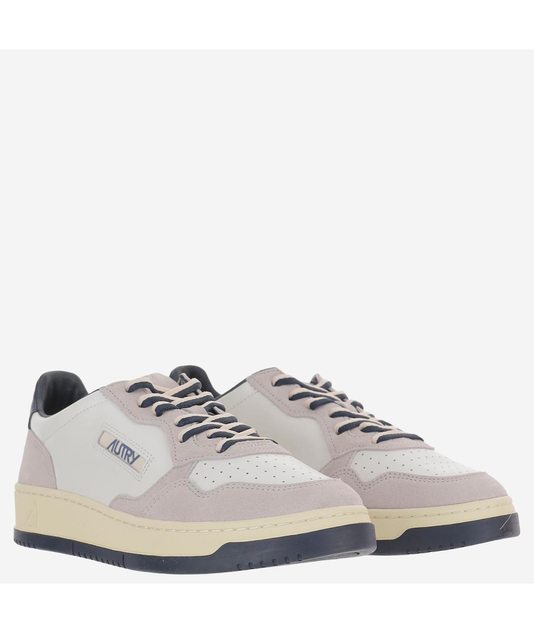 AUTRY Синие кожаные низкие кроссовки / кеды, фото 2