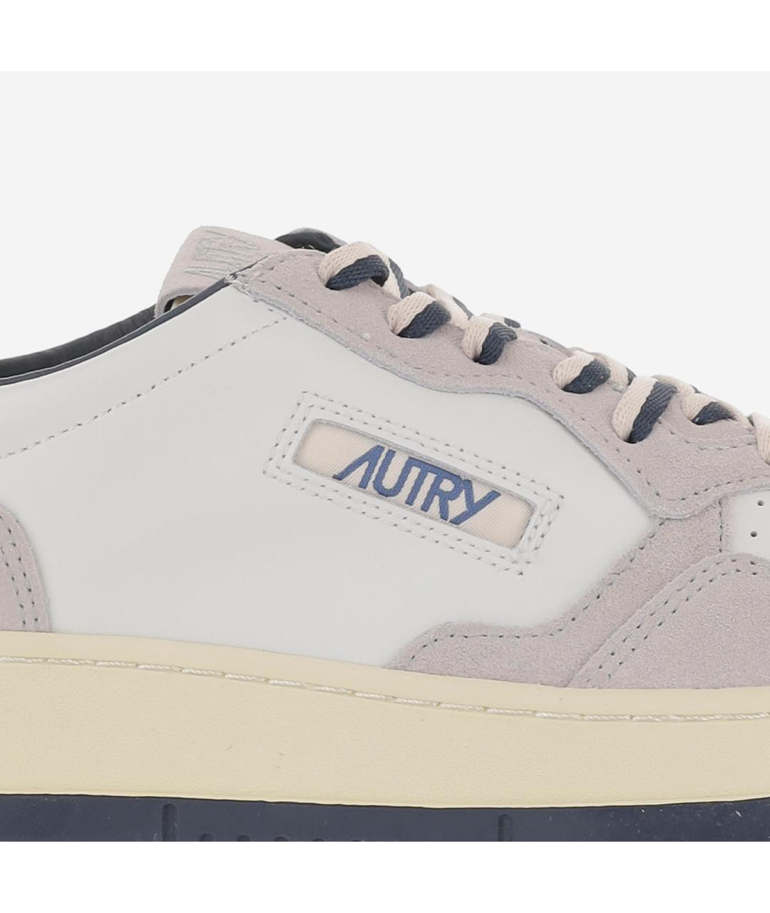 AUTRY Синие кожаные низкие кроссовки / кеды, фото 5