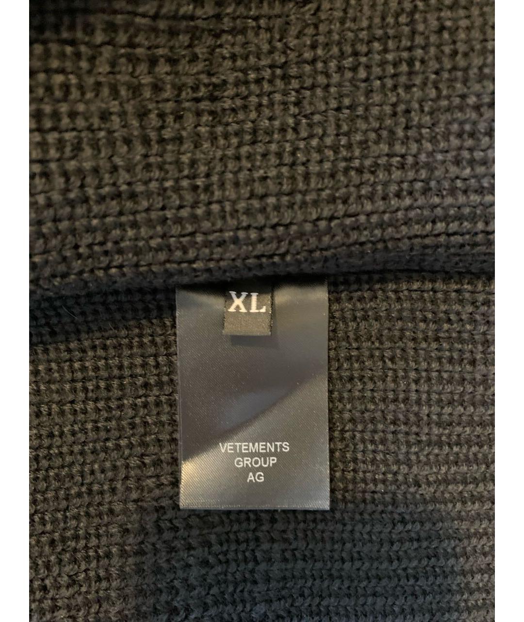 VETEMENTS Черный шерстяной джемпер / свитер, фото 8