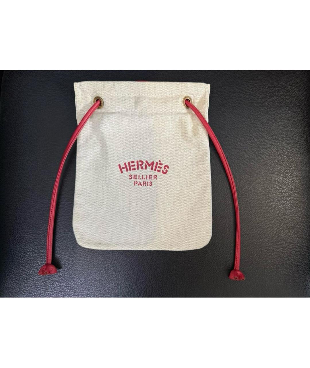 HERMES Бежевая пляжная сумка, фото 3