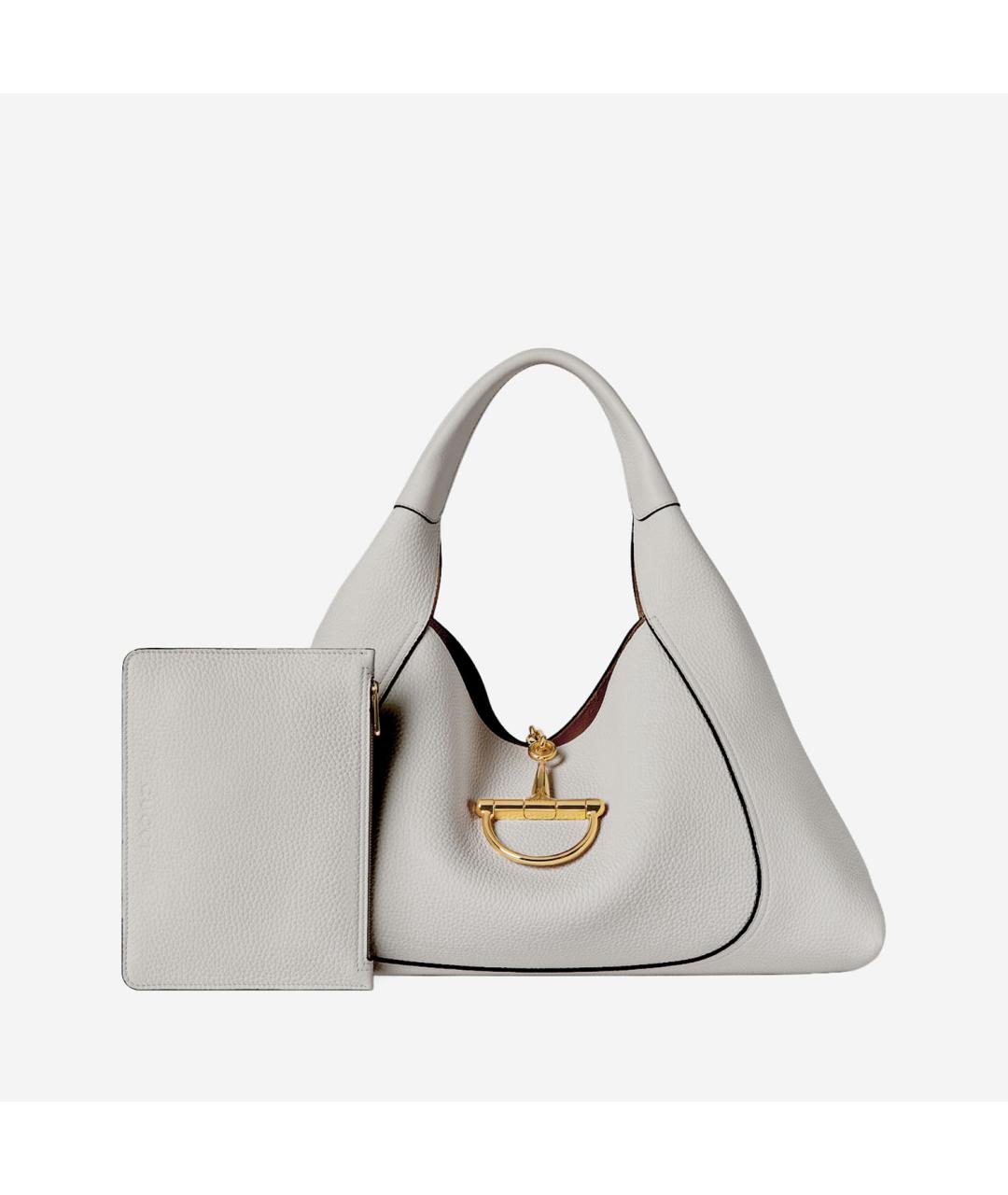 GUCCI Серая кожаная сумка тоут, фото 3