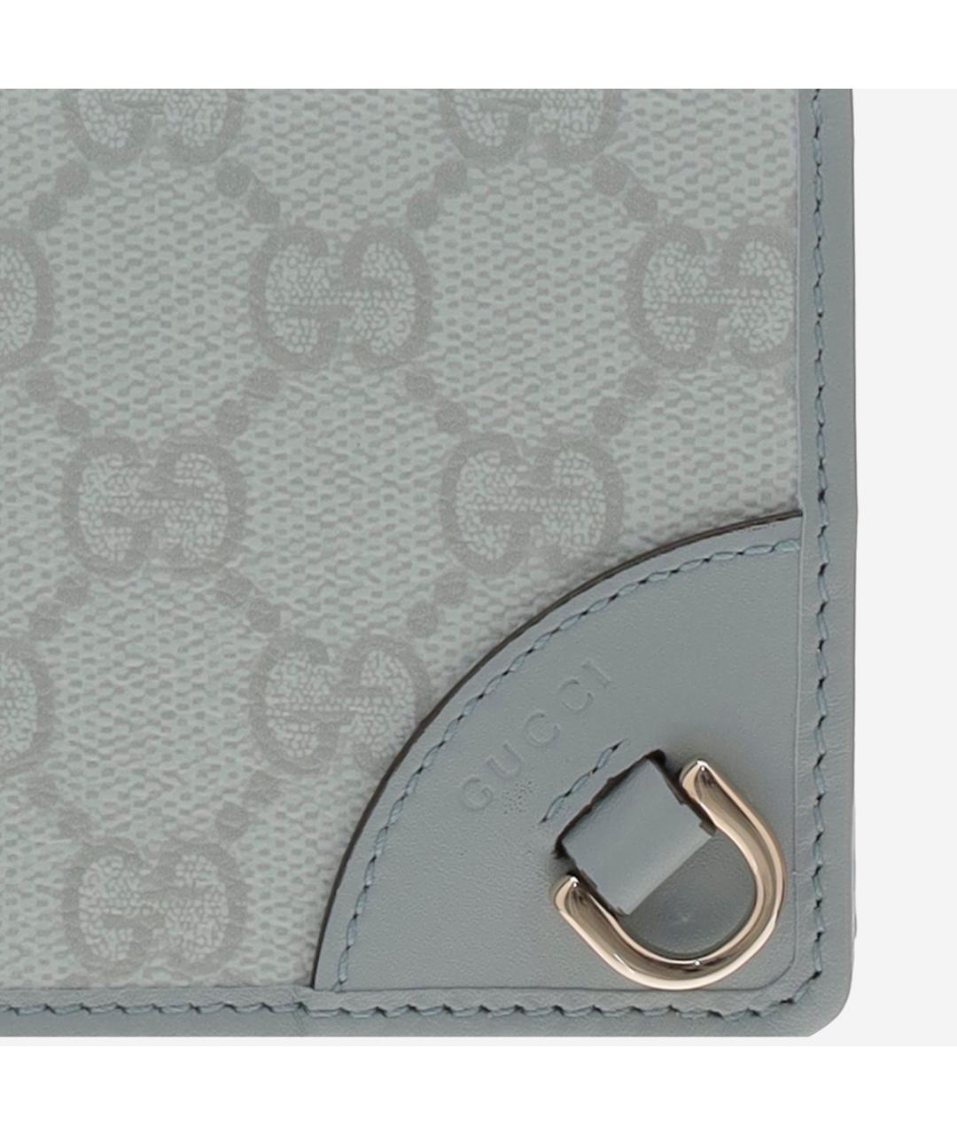GUCCI Голубой кожаный кошелек, фото 4
