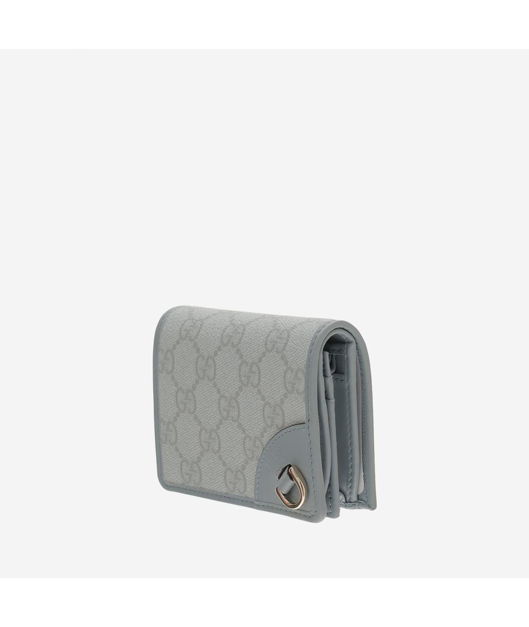 GUCCI Голубой кожаный кошелек, фото 2