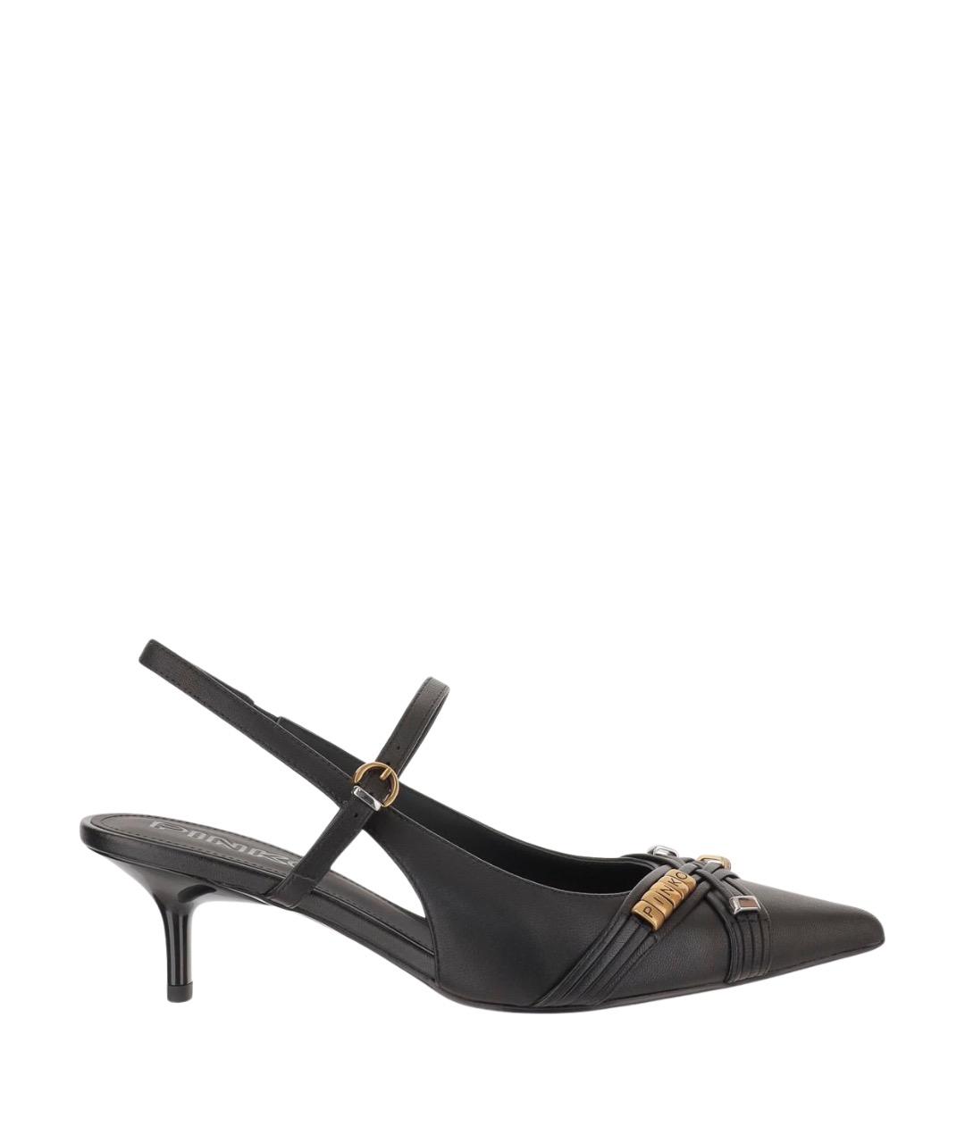 PINKO Черные кожаные туфли, фото 1