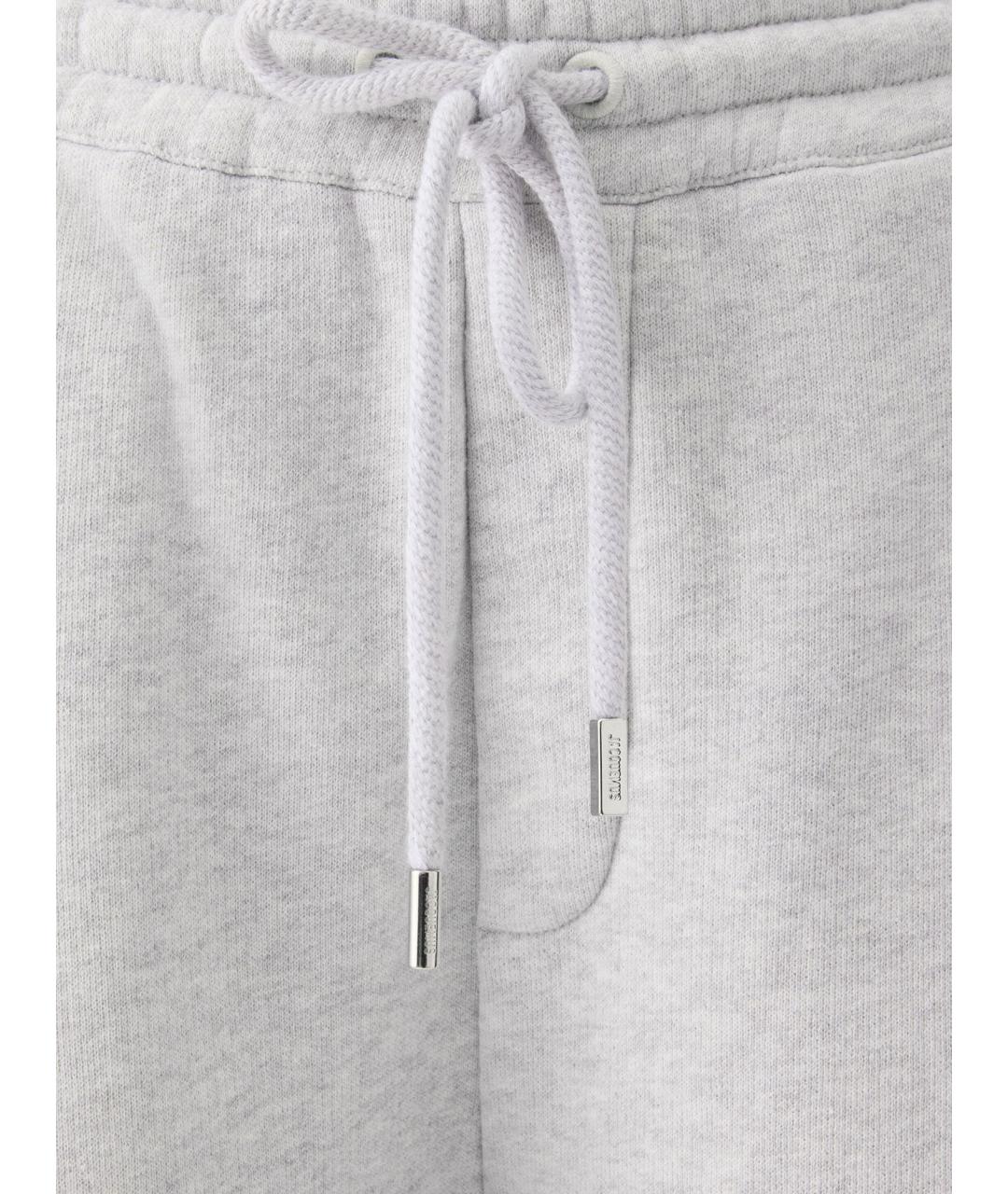 JACQUEMUS Серые хлопковые спортивные брюки и шорты, фото 3