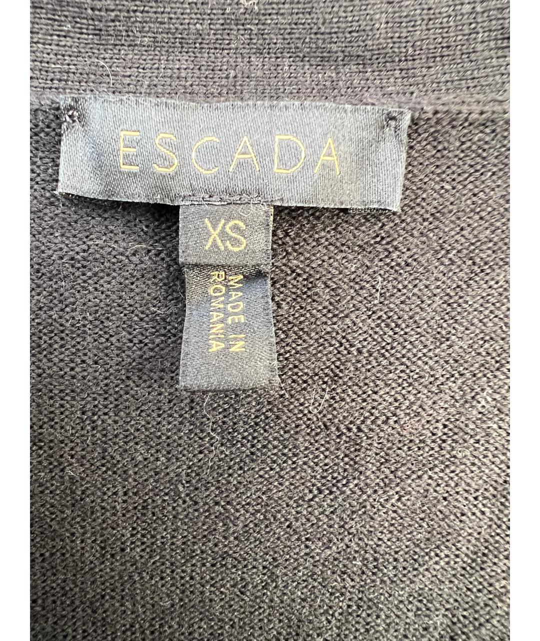 ESCADA Черный шерстяной кардиган, фото 3