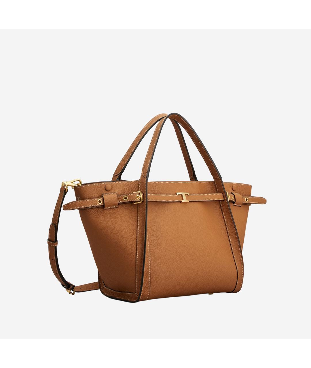 TOD'S Коричневая кожаная сумка тоут, фото 2