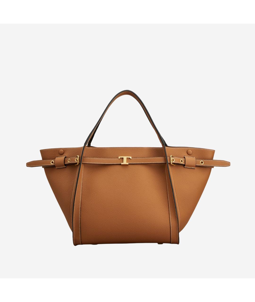 TOD'S Коричневая кожаная сумка тоут, фото 5