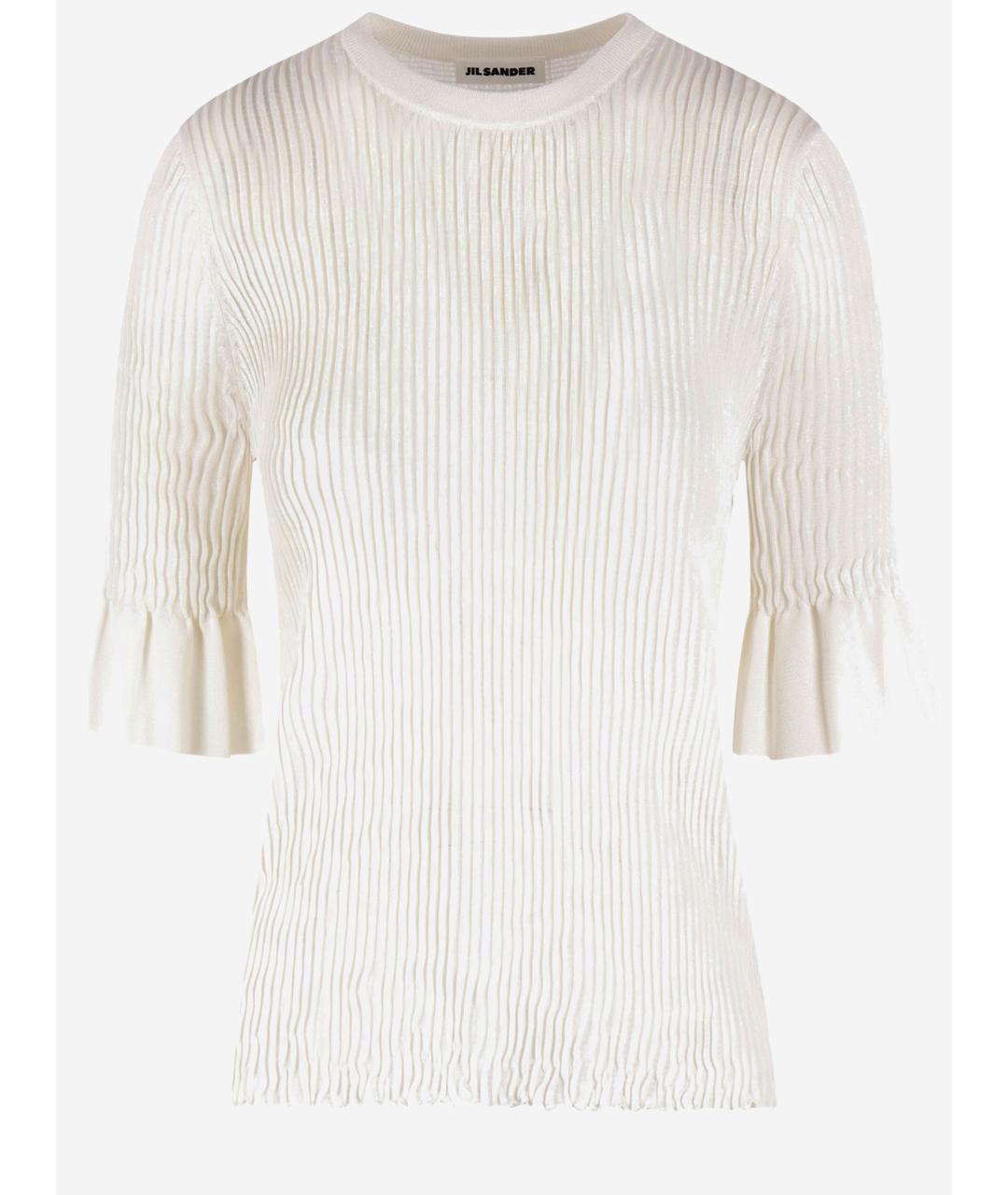 JIL SANDER Белая вискозная футболка, фото 4