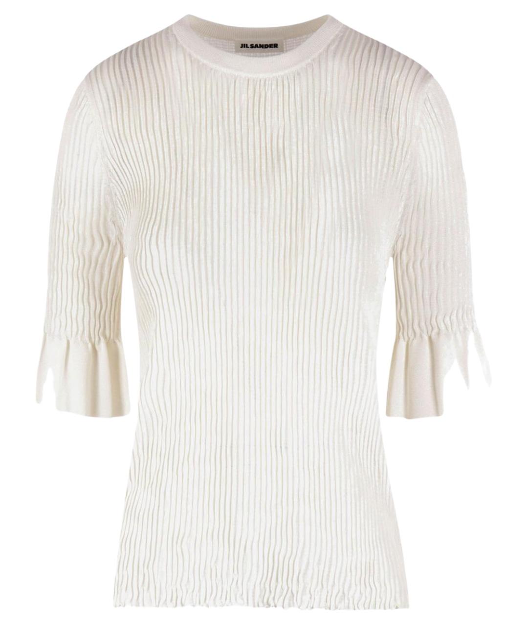 JIL SANDER Белая вискозная футболка, фото 1