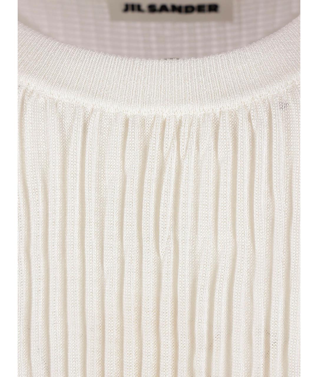 JIL SANDER Белая вискозная футболка, фото 3