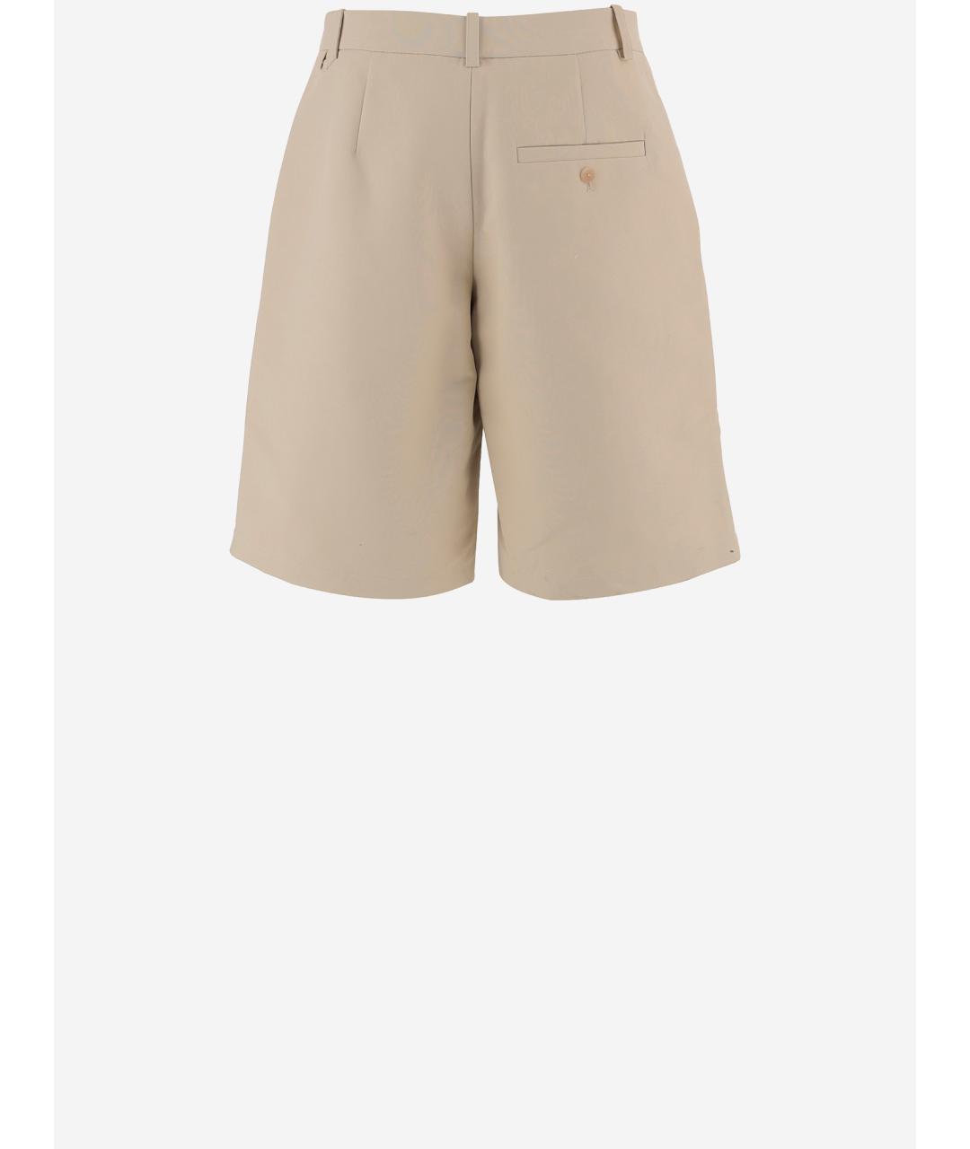 JACQUEMUS Бежевые хлопковые шорты, фото 3