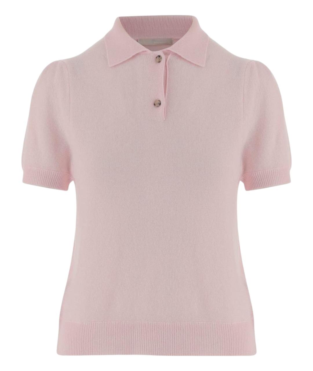 ALLUDE Розовая кашемировая футболка, фото 1