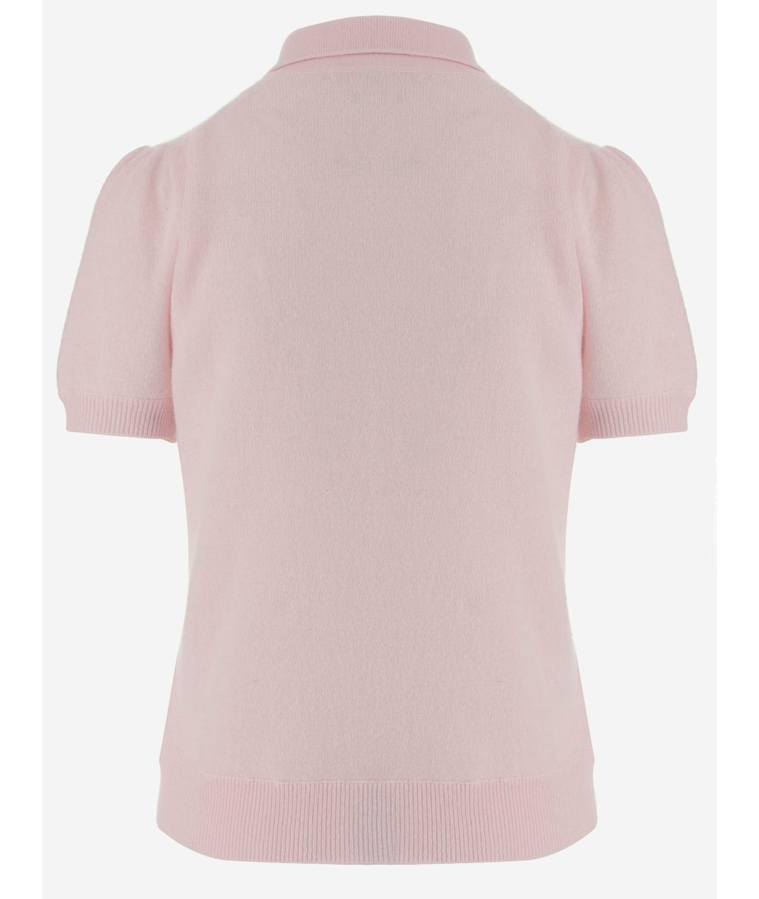 ALLUDE Розовая кашемировая футболка, фото 2