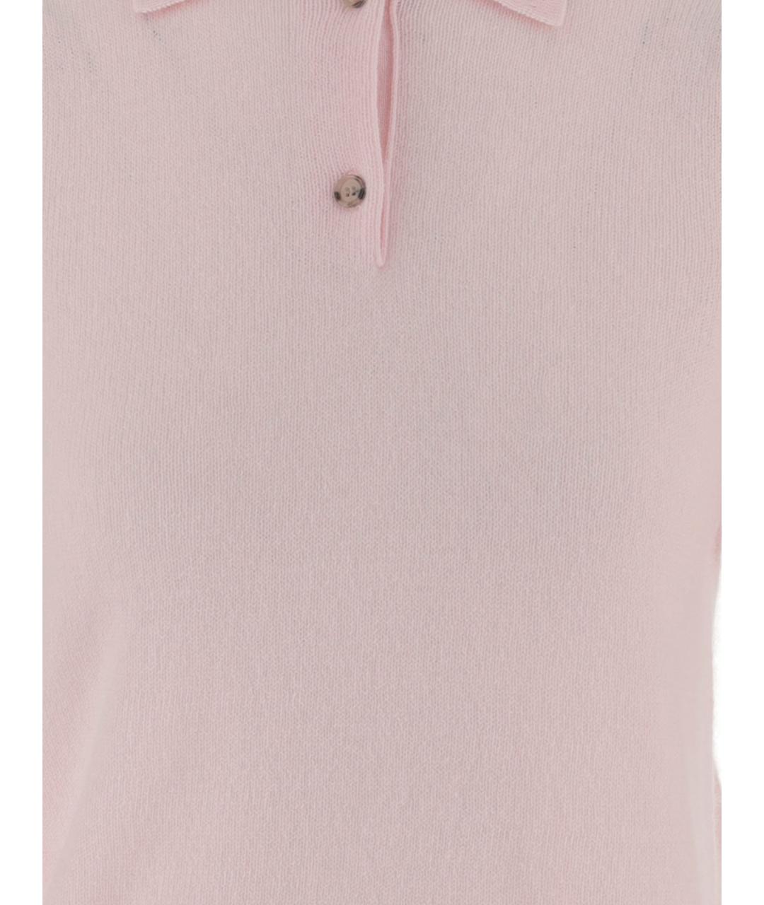 ALLUDE Розовая кашемировая футболка, фото 3