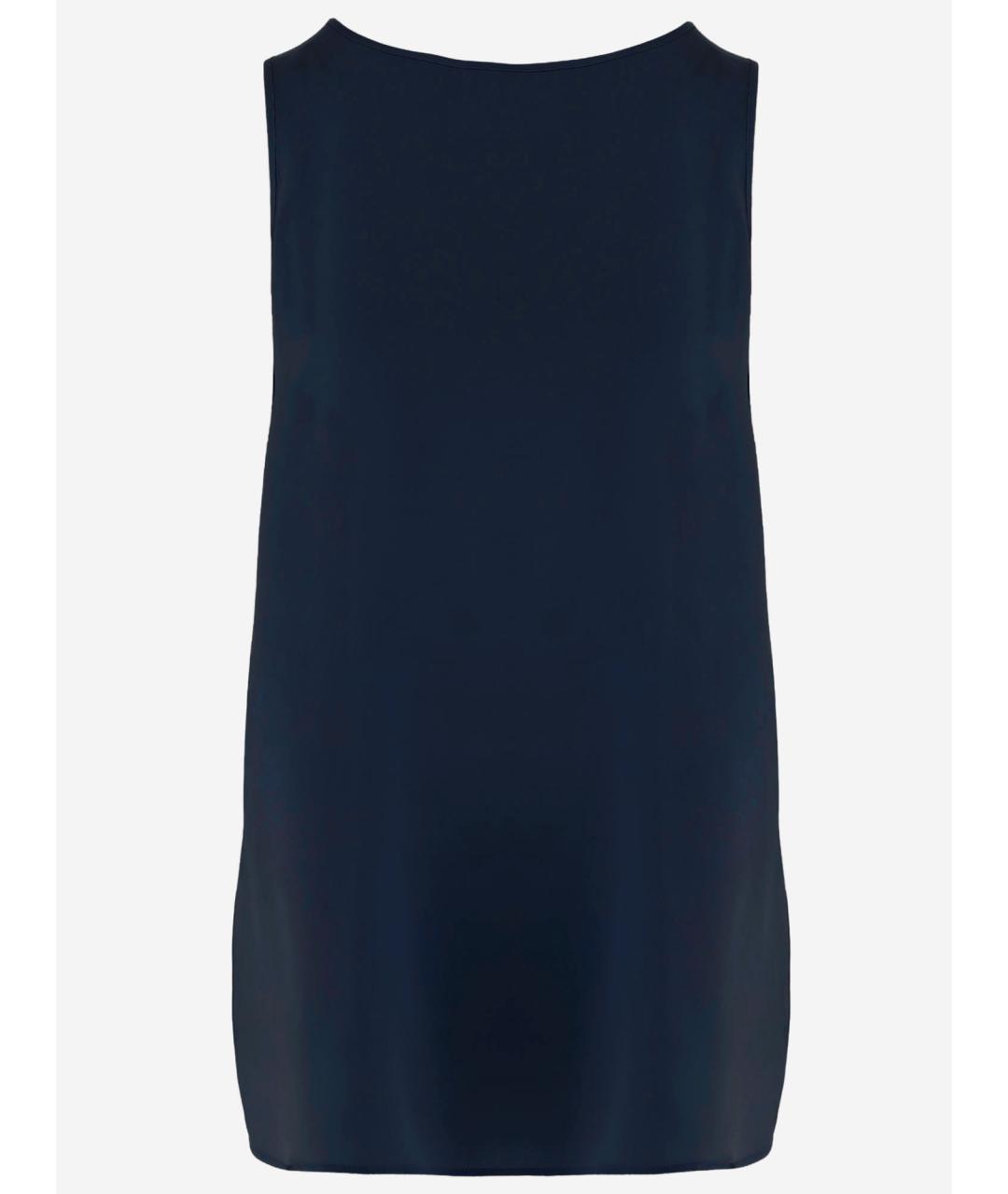 ALLUDE Синяя шелковая майка, фото 3