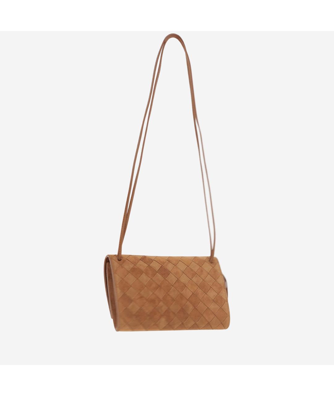 BOTTEGA VENETA Коричневая кожаная сумка через плечо, фото 3