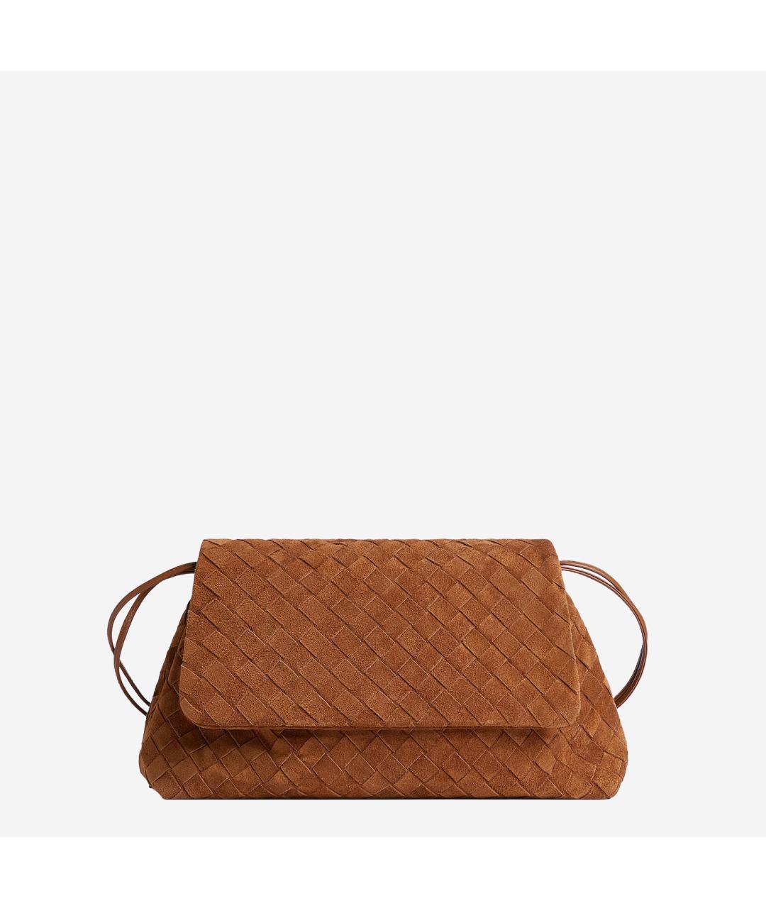 BOTTEGA VENETA Коричневая кожаная сумка тоут, фото 5