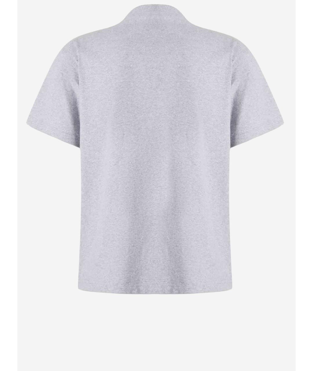 BALENCIAGA Серая хлопковая футболка, фото 2