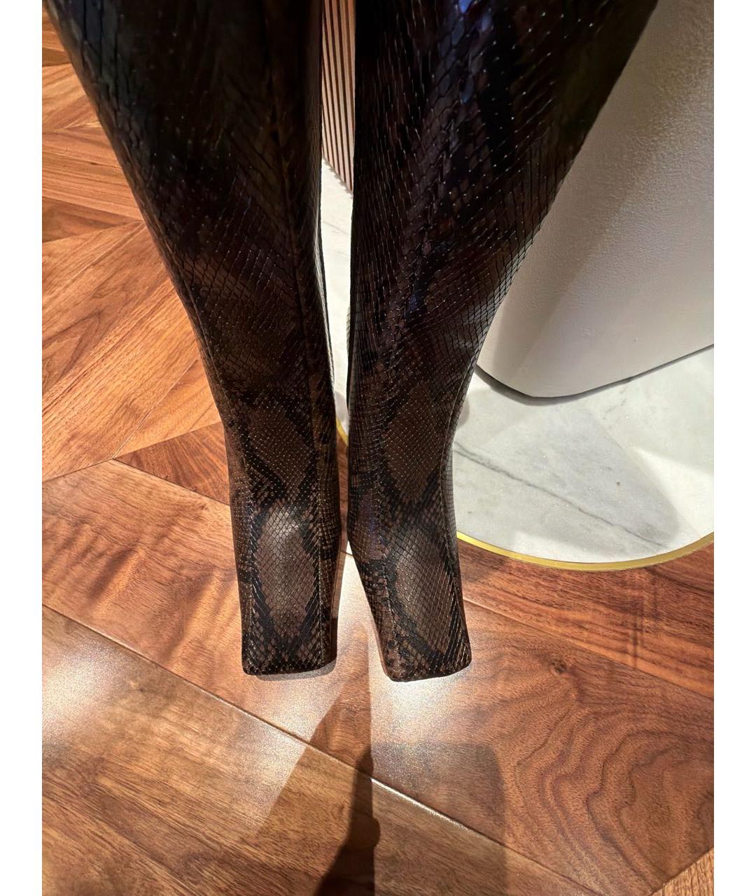 STELLA MCCARTNEY Коричневые сапоги из искусственной кожи, фото 3