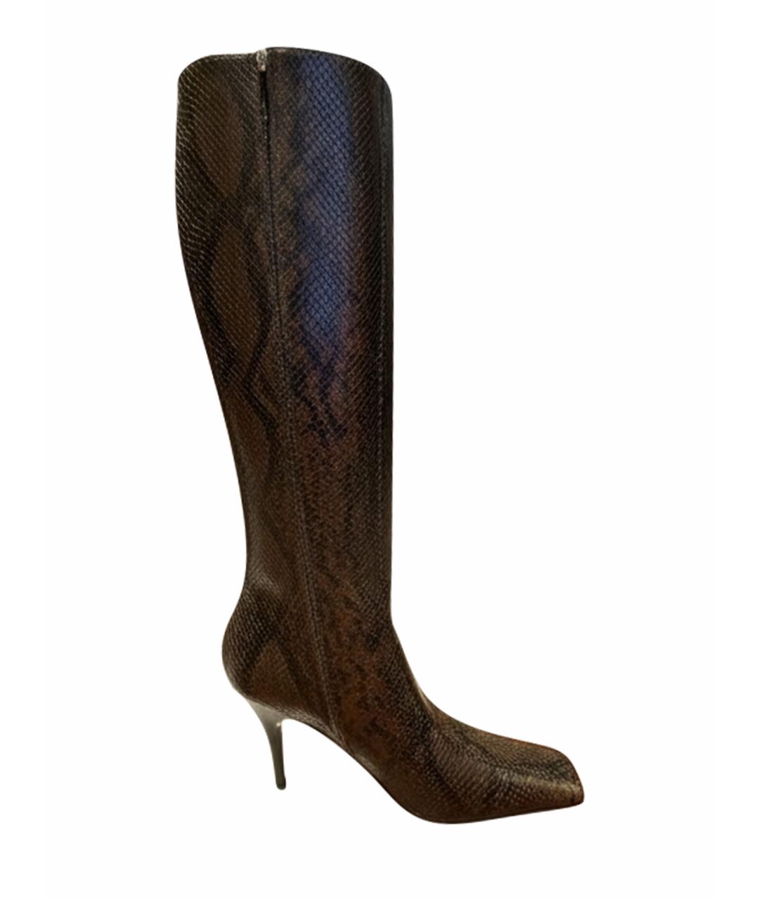 STELLA MCCARTNEY Коричневые сапоги из искусственной кожи, фото 5