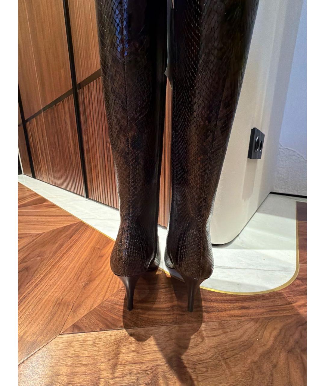 STELLA MCCARTNEY Коричневые сапоги из искусственной кожи, фото 4