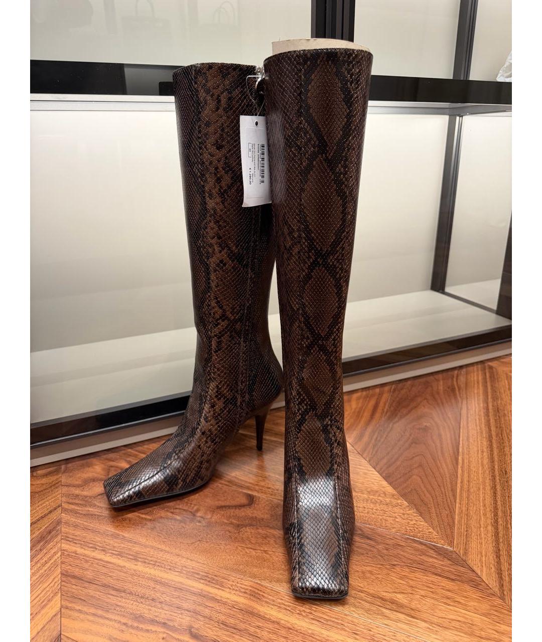 STELLA MCCARTNEY Коричневые сапоги из искусственной кожи, фото 2