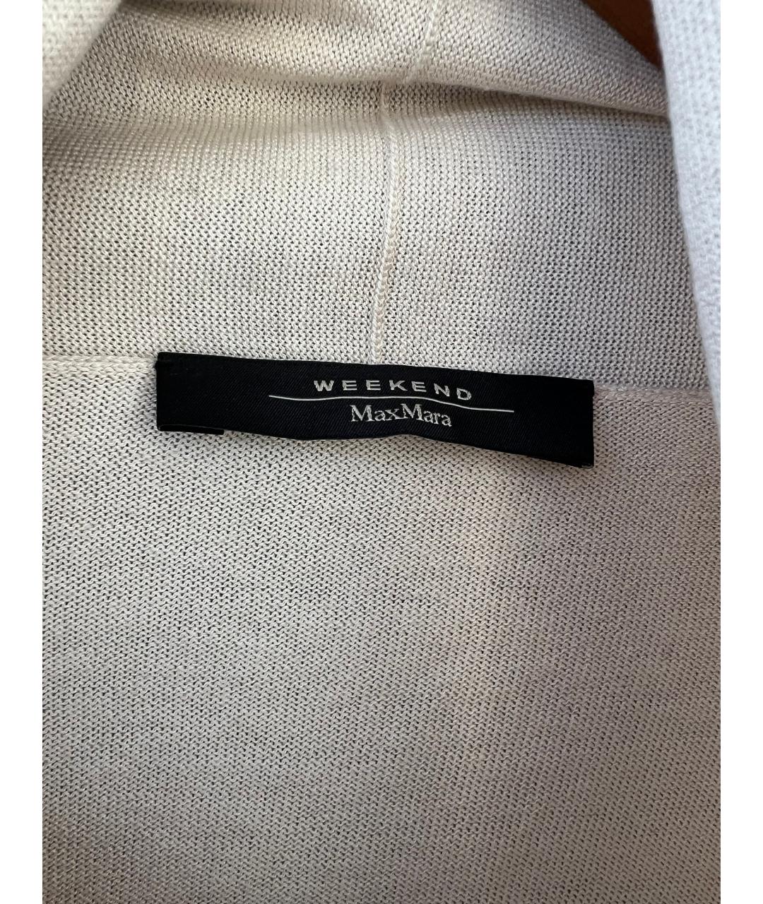 WEEKEND MAX MARA Бежевый шерстяной кардиган, фото 2