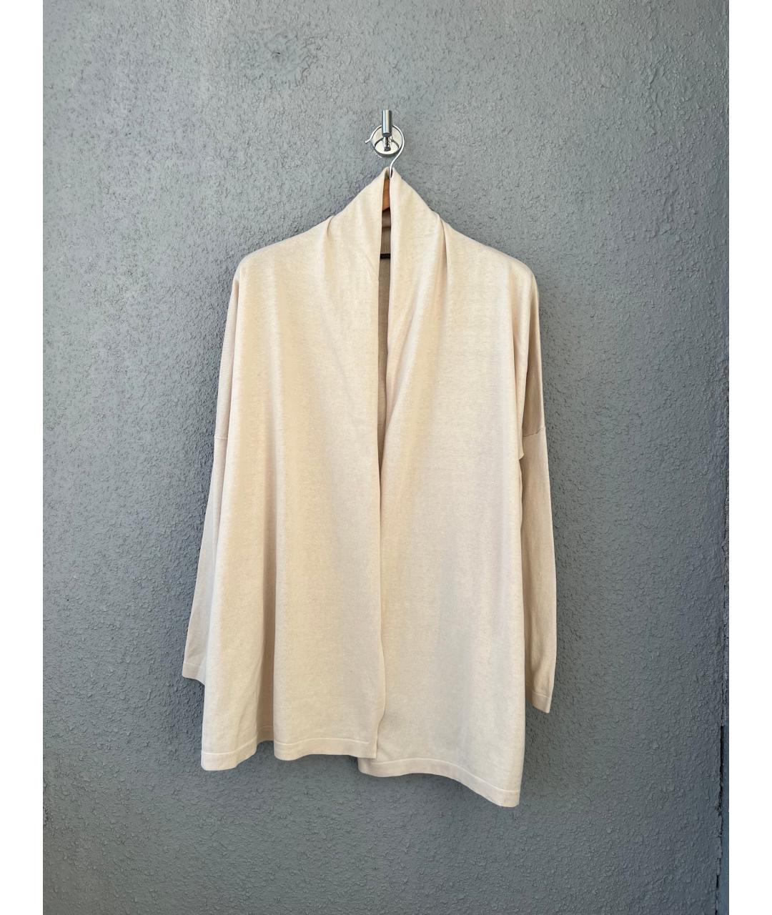 WEEKEND MAX MARA Бежевый шерстяной кардиган, фото 7