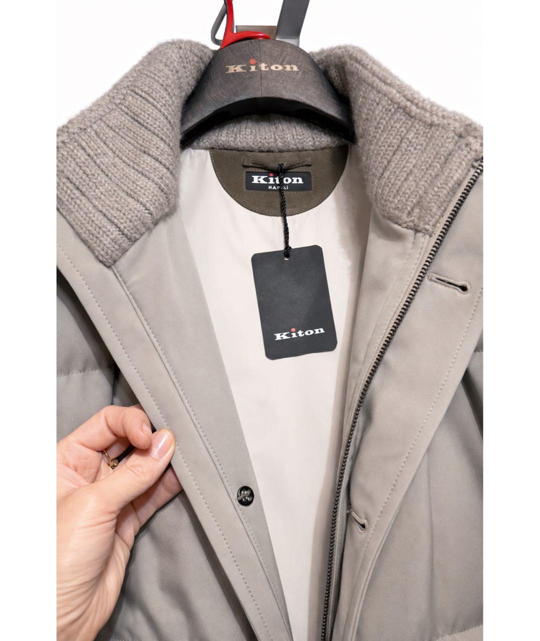 KITON Бежевый пуховик, фото 3