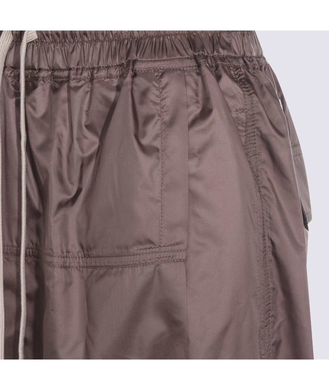 MONCLER Коричневые полиэстеровые шорты, фото 3