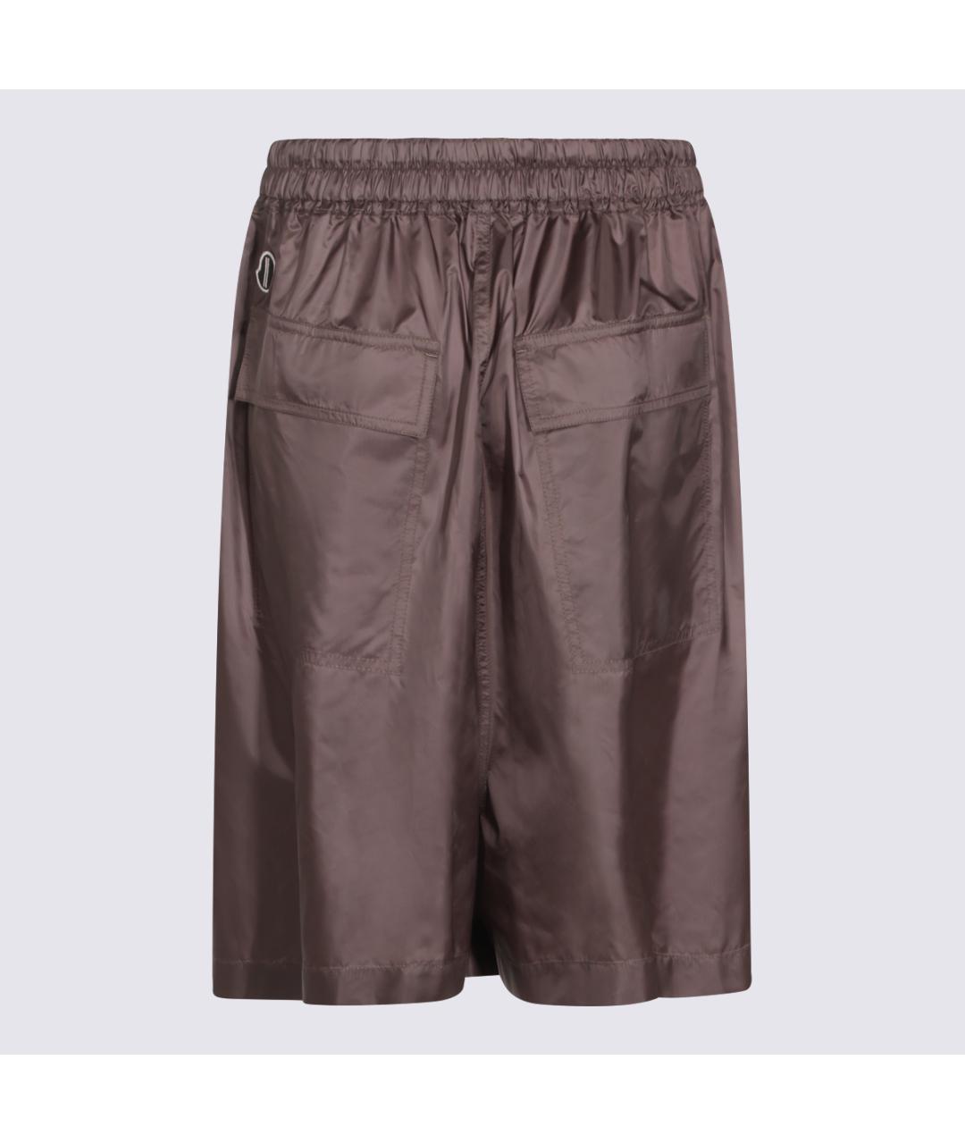 MONCLER Коричневые полиэстеровые шорты, фото 2
