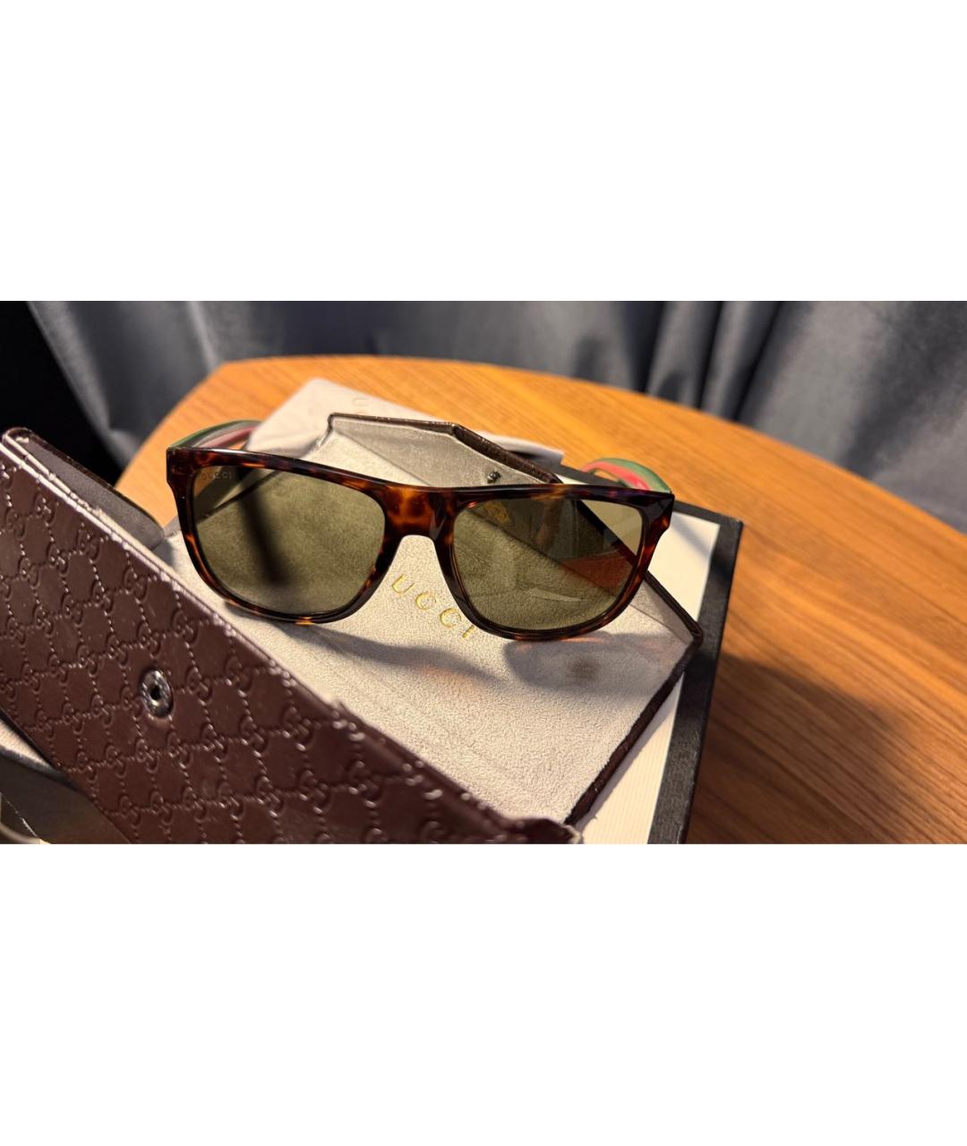 GUCCI Черные пластиковые солнцезащитные очки, фото 8