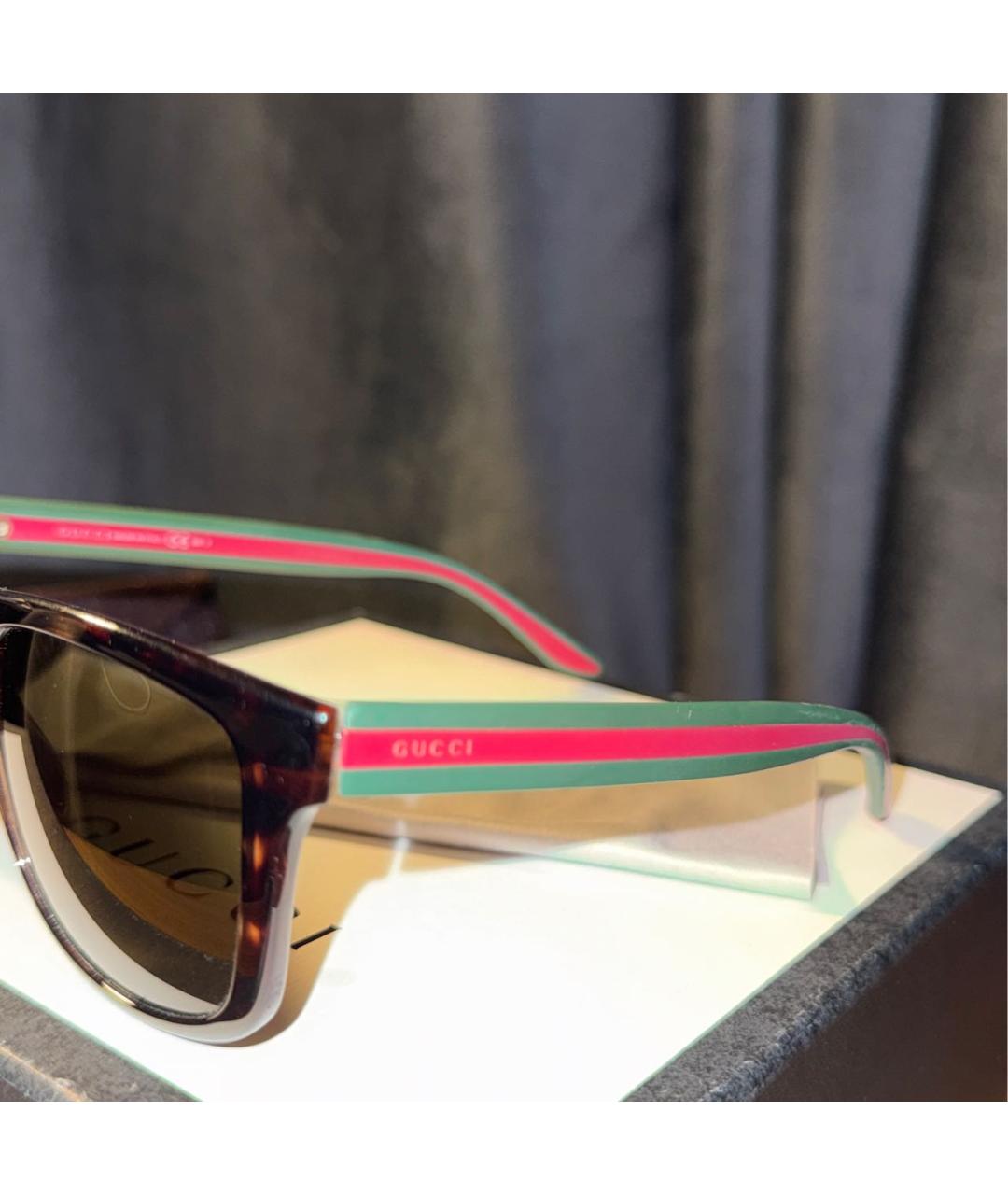 GUCCI Черные пластиковые солнцезащитные очки, фото 4