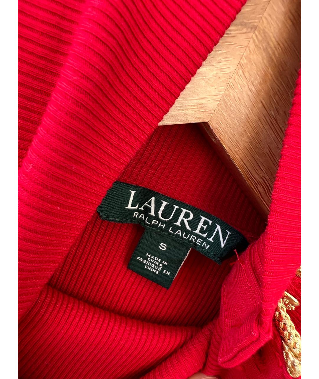 RALPH LAUREN Красный хлопковый джемпер / свитер, фото 3