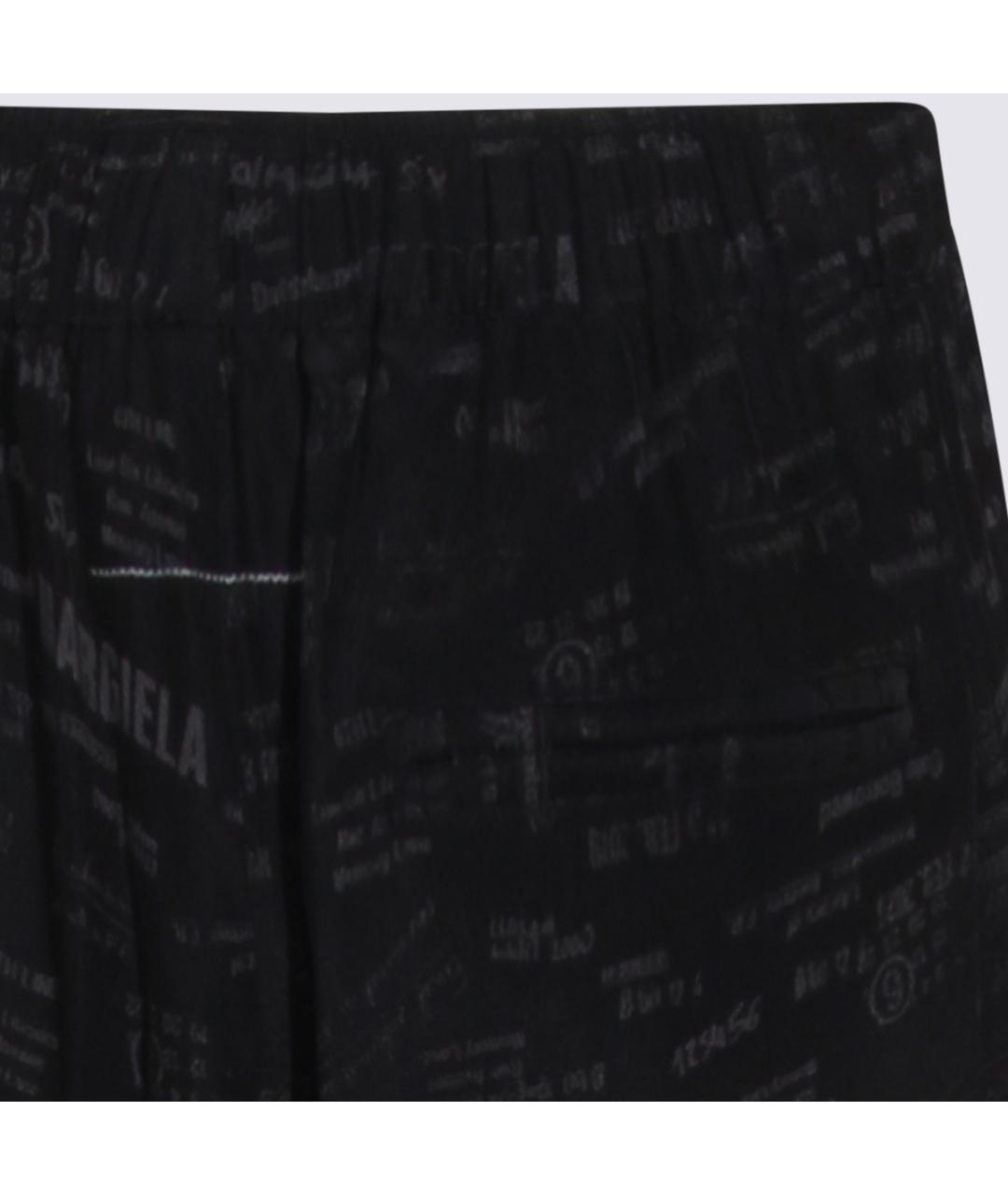 MM6 MAISON MARGIELA Антрацитовые вискозные прямые брюки, фото 4