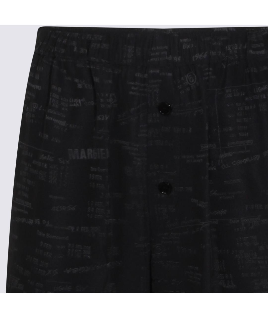 MM6 MAISON MARGIELA Антрацитовые вискозные прямые брюки, фото 3